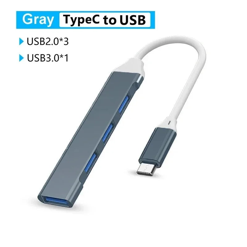 8 in 2 Multiport Adapter |Type USB C and USB 3 Hub Splitter Dock and Expander For All Smartphone, Tablet